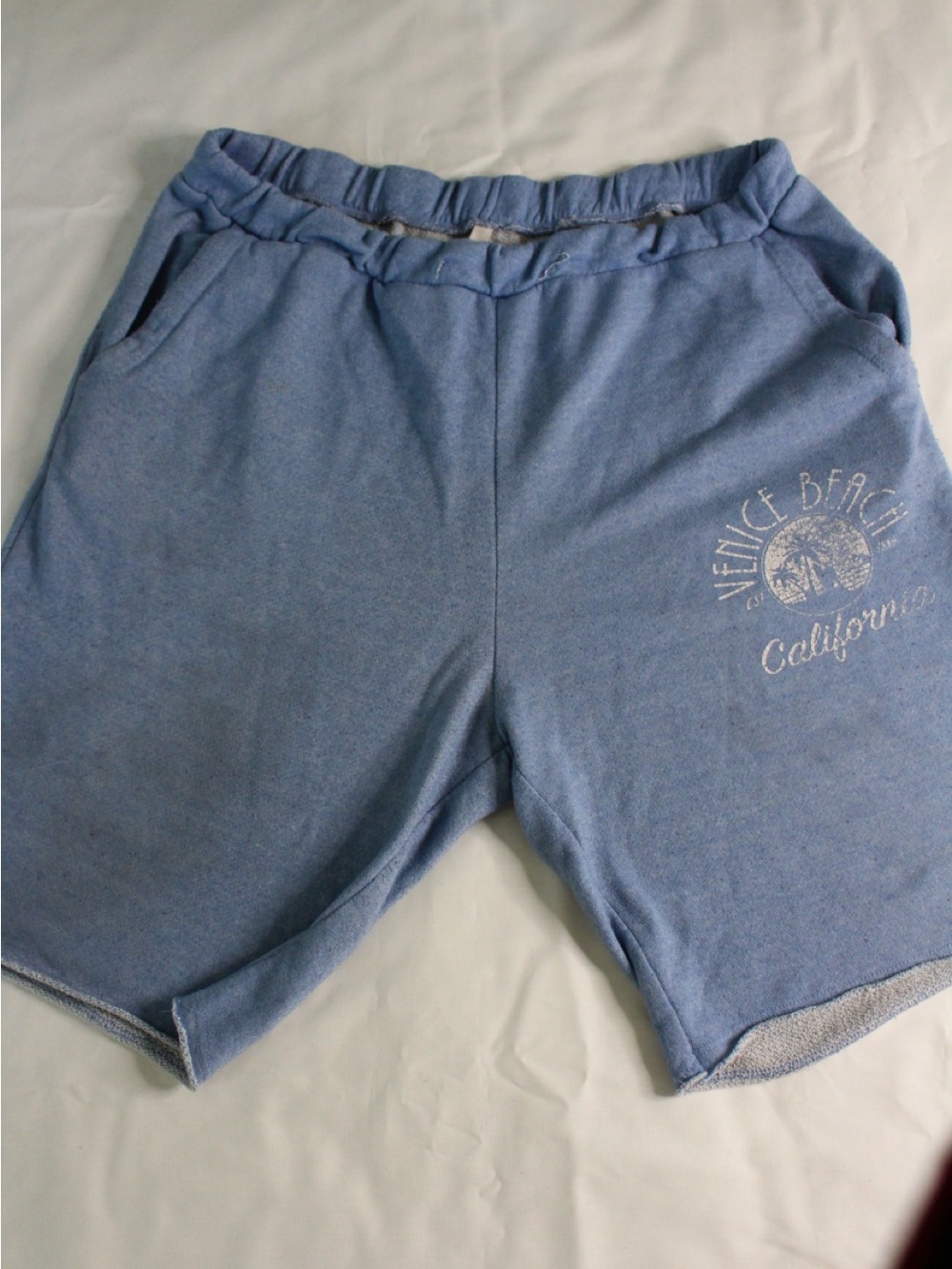 Men's Athletic Blue Lounge Shorts with Elastic Waist